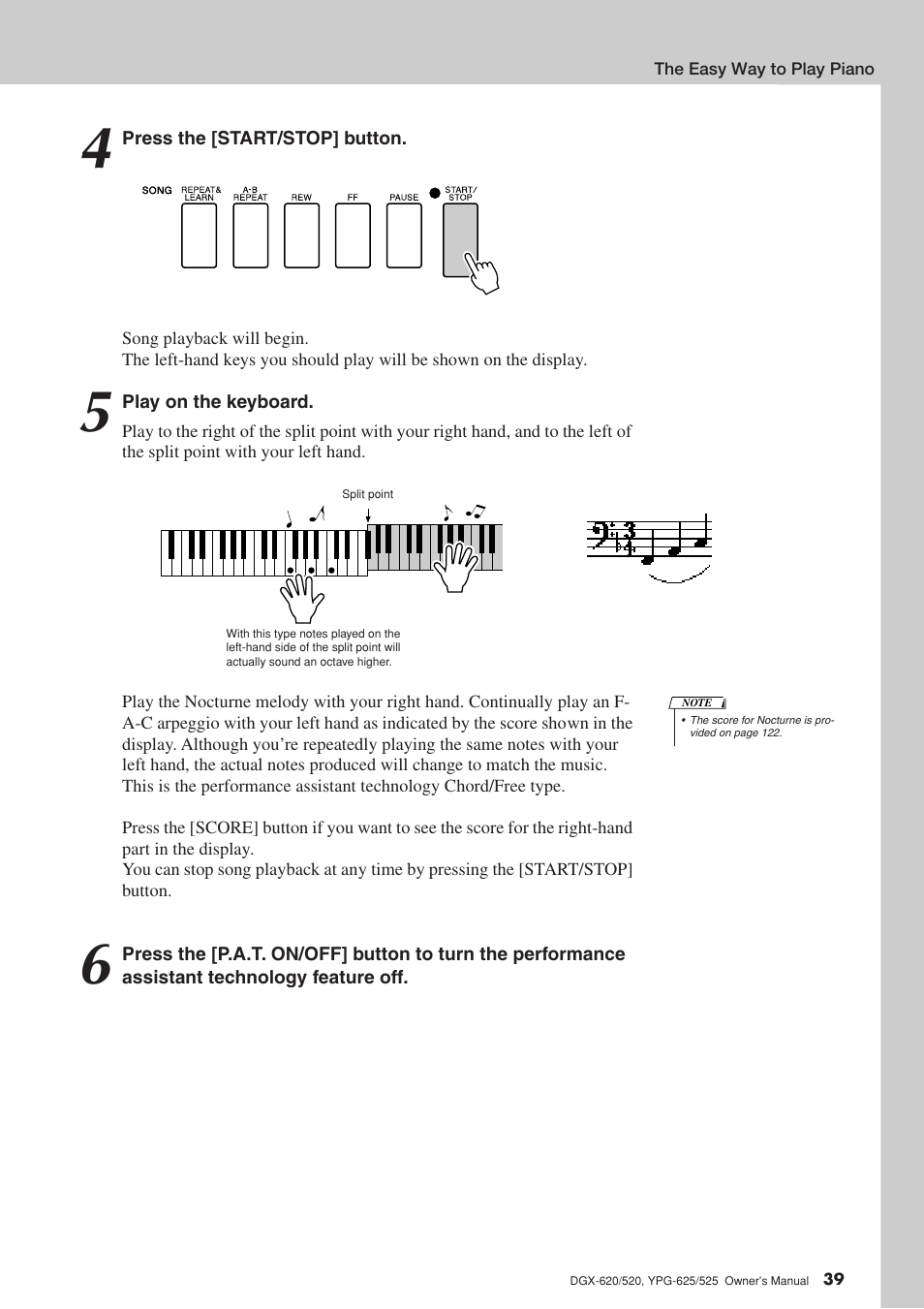 Yamaha DGX-520 User Manual | Page 39 / 142