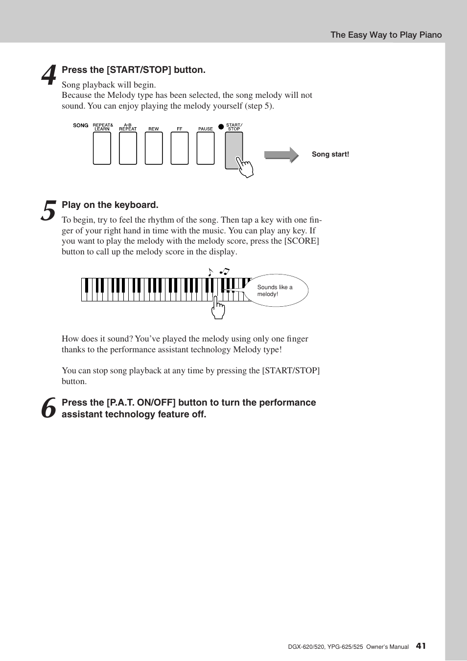 Yamaha DGX-520 User Manual | Page 41 / 142