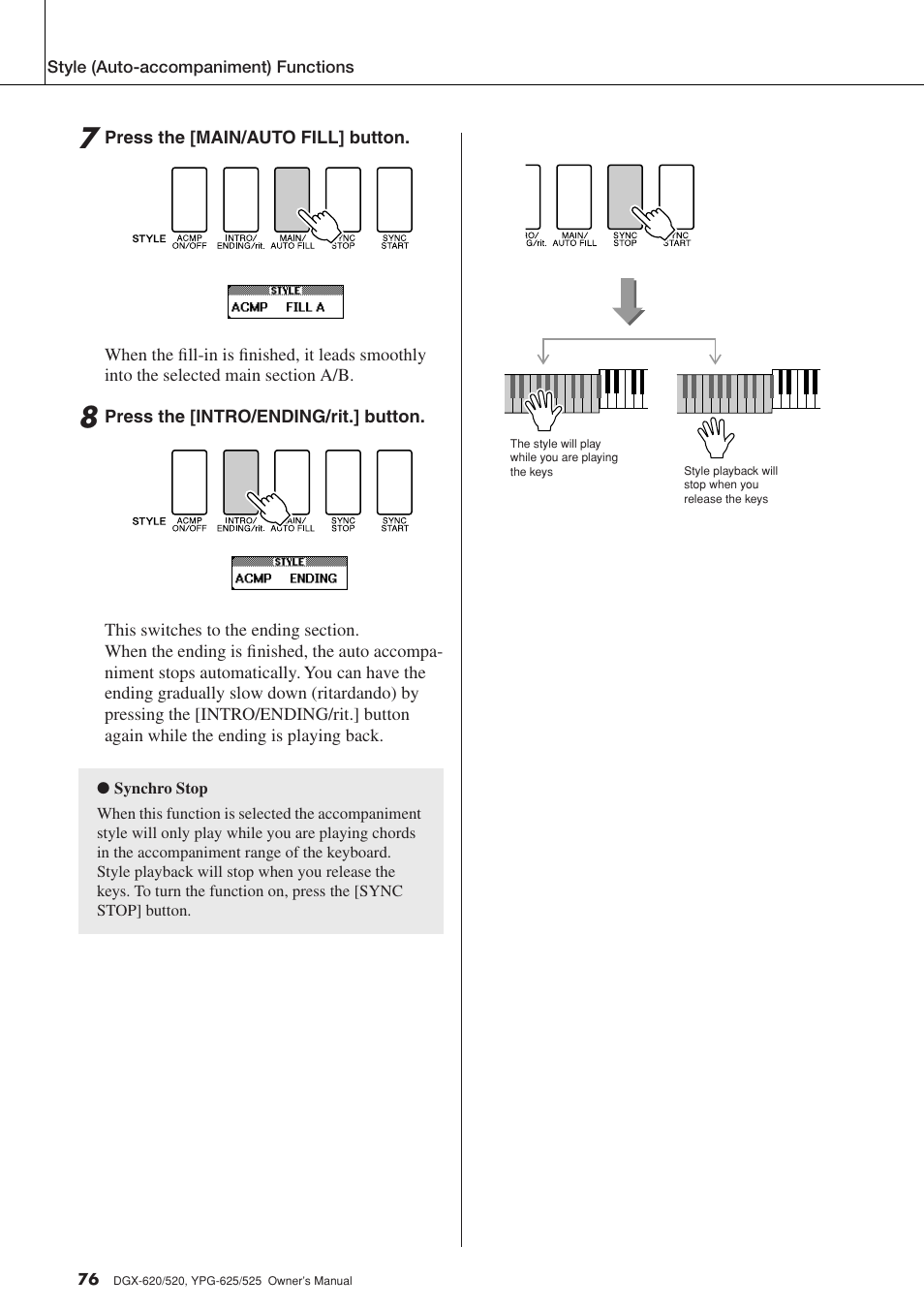 Yamaha DGX-520 User Manual | Page 76 / 142