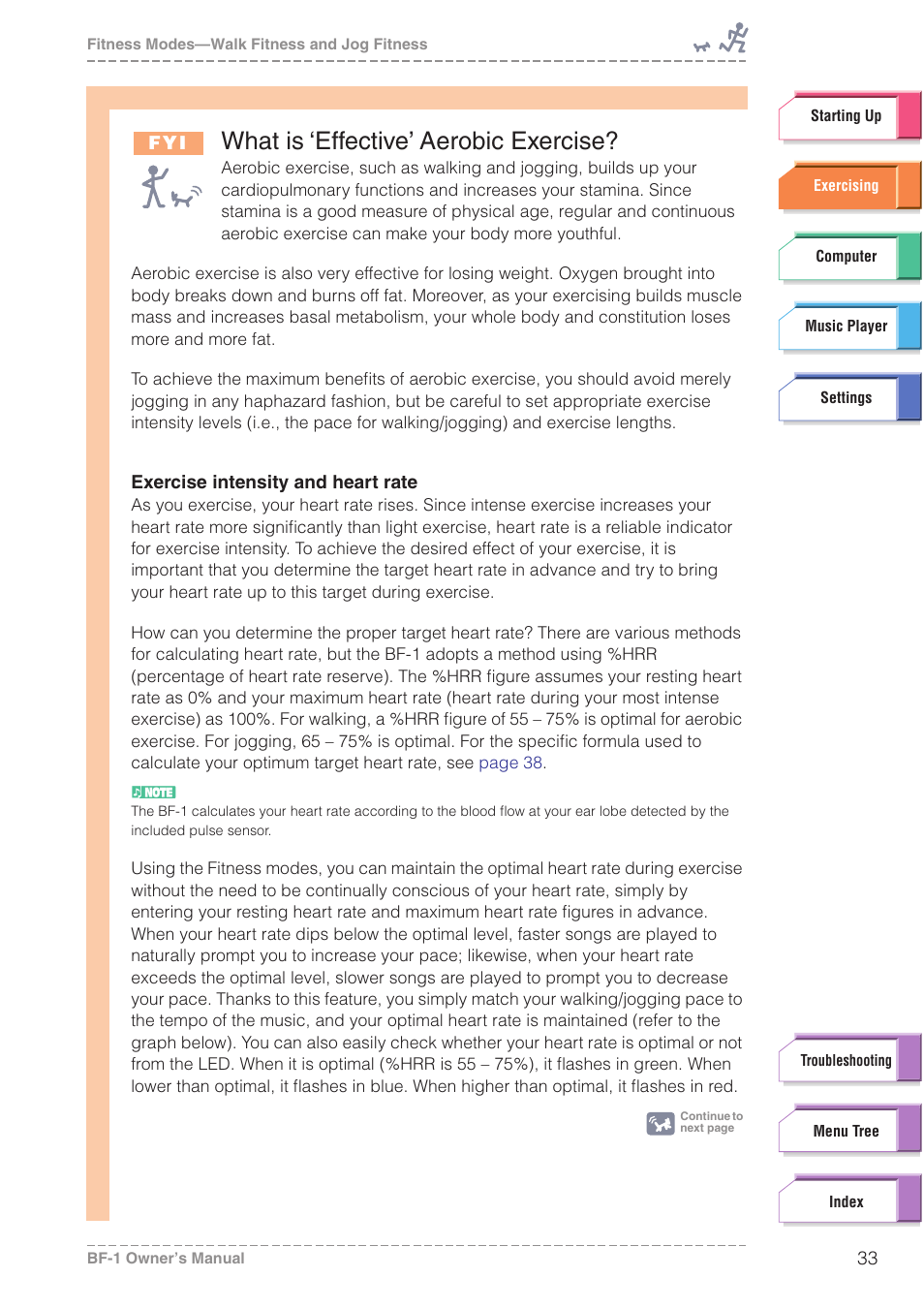 What is ‘effective’ aerobic exercise | Yamaha BODiBEAT BF-1 User Manual | Page 33 / 88