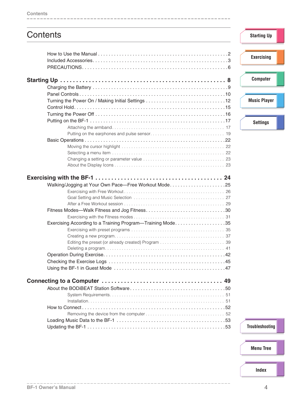 Yamaha BODiBEAT BF-1 User Manual | Page 4 / 88