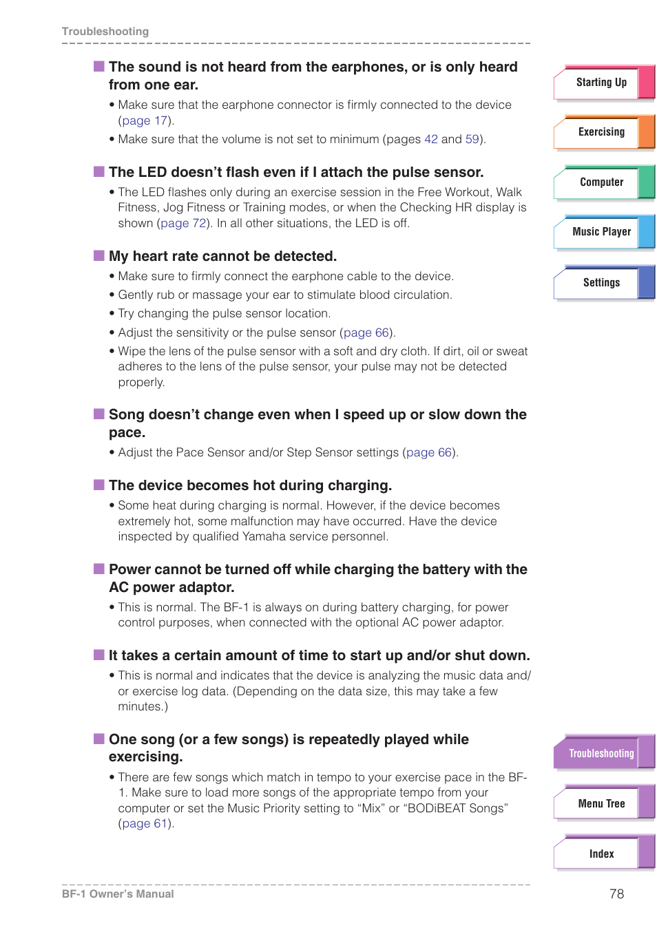 Yamaha BODiBEAT BF-1 User Manual | Page 78 / 88