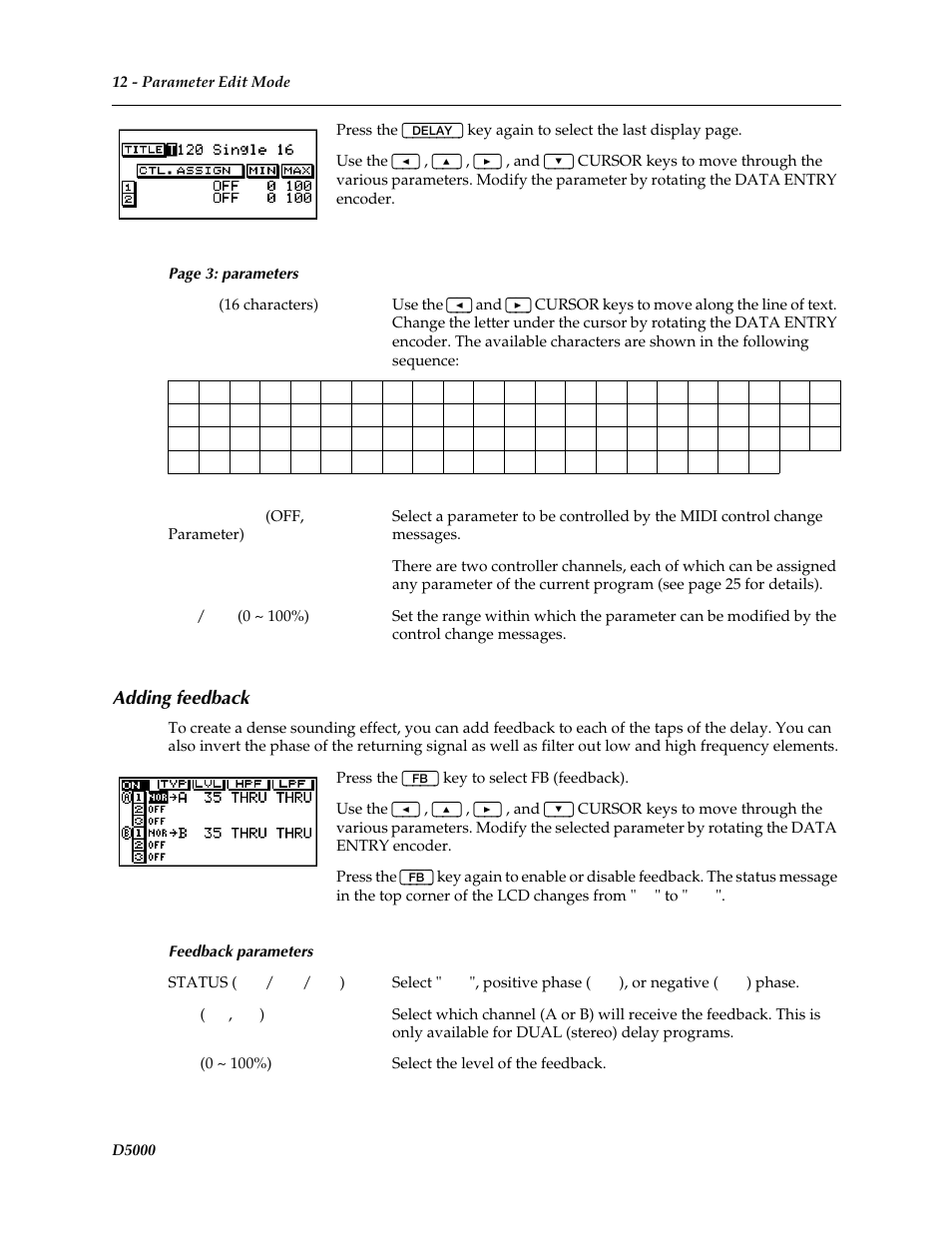 Adding feedback | Yamaha D5000 User Manual | Page 14 / 42