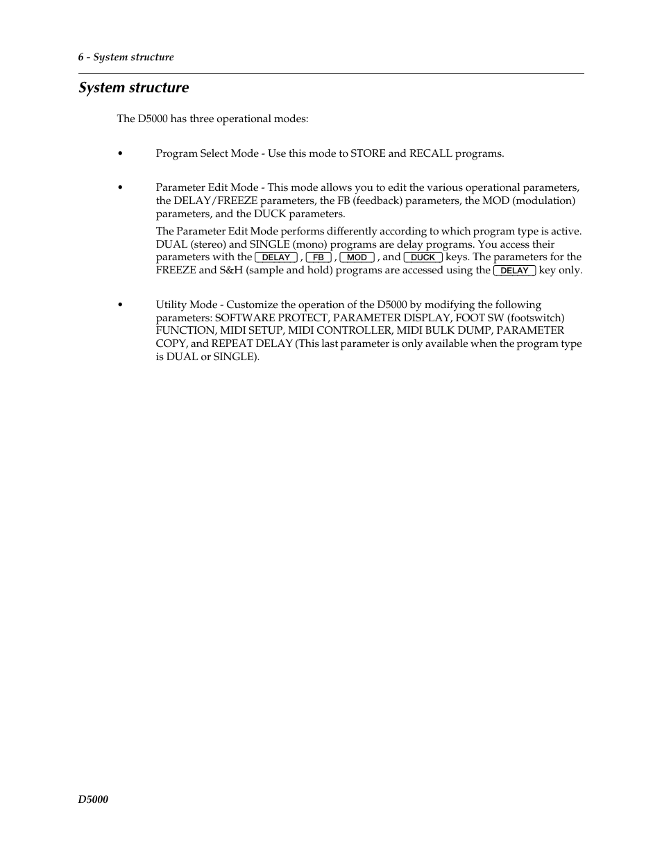 System structure | Yamaha D5000 User Manual | Page 8 / 42
