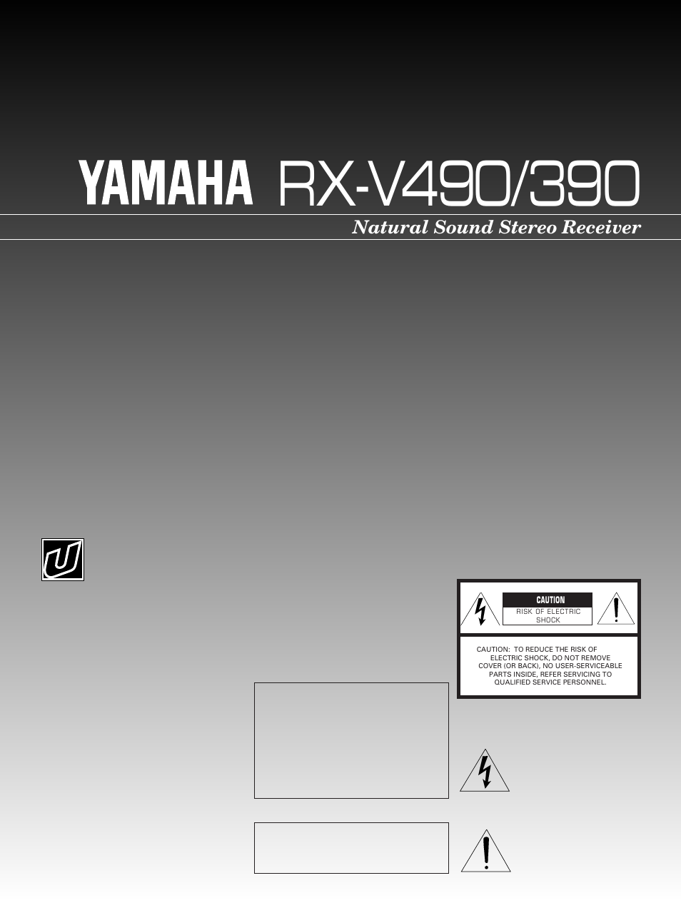 Yamaha RX-V4/390 User Manual | 31 pages