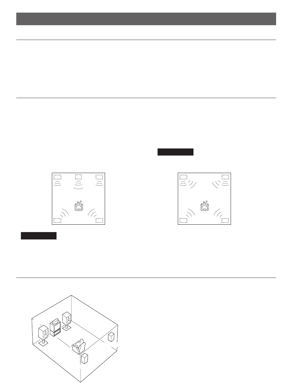 Speaker setup, Speakers to be used, Speaker configuration | Speaker placement | Yamaha RX-V4/390 User Manual | Page 6 / 31
