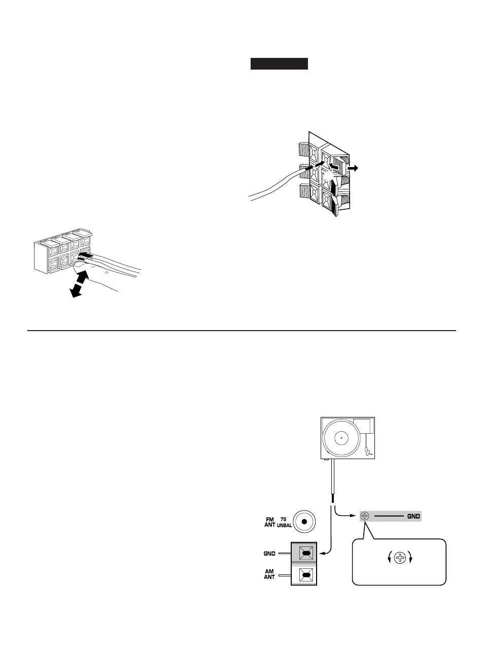 About the accessory terminals, Ac outlet(s) (switched), Gnd terminal (for turntable use) | Yamaha RX-V4/390 User Manual | Page 9 / 31