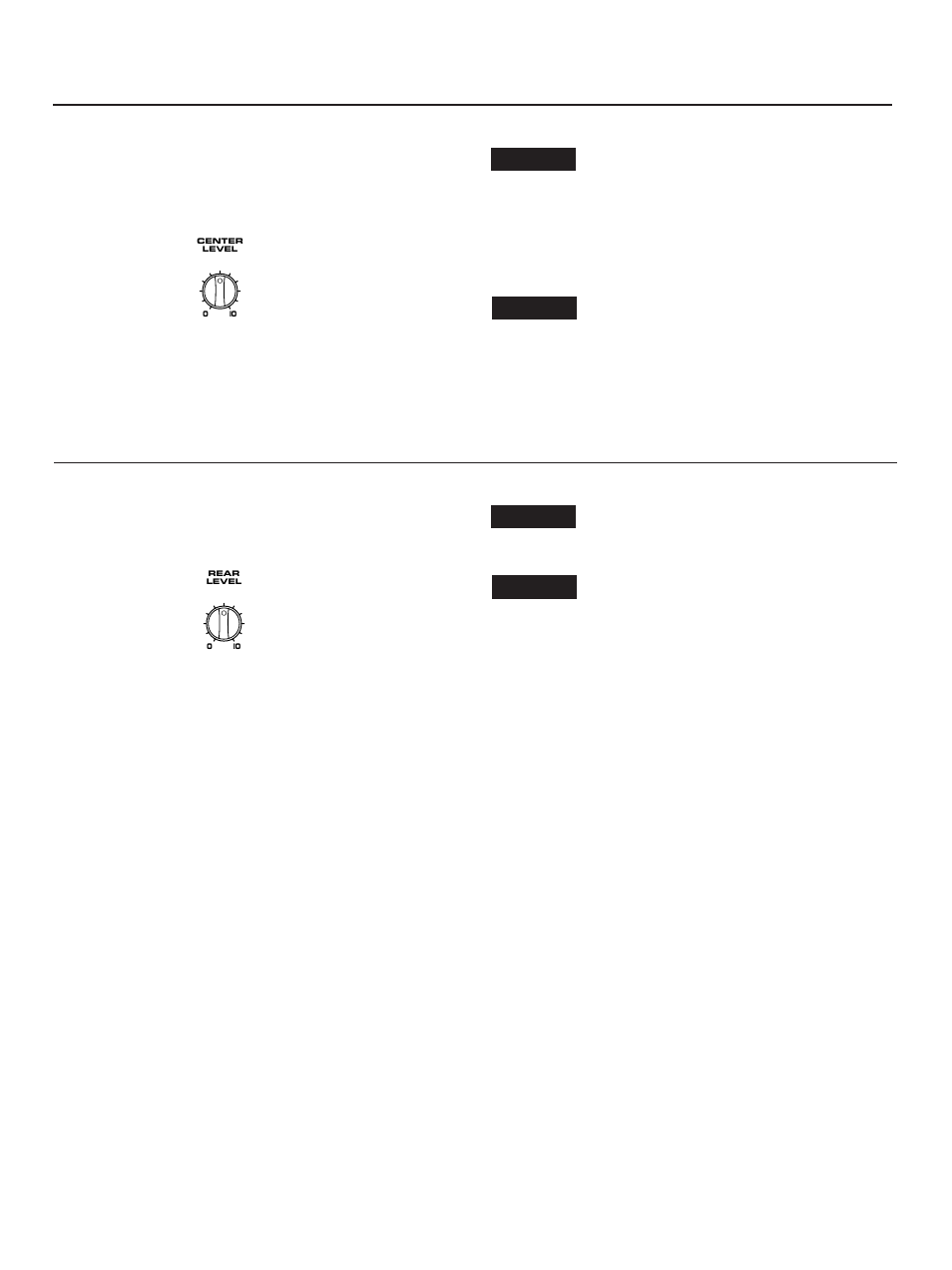 24 adjustment of the rear level, Adjustment of the center level | Yamaha R-V501 User Manual | Page 24 / 31