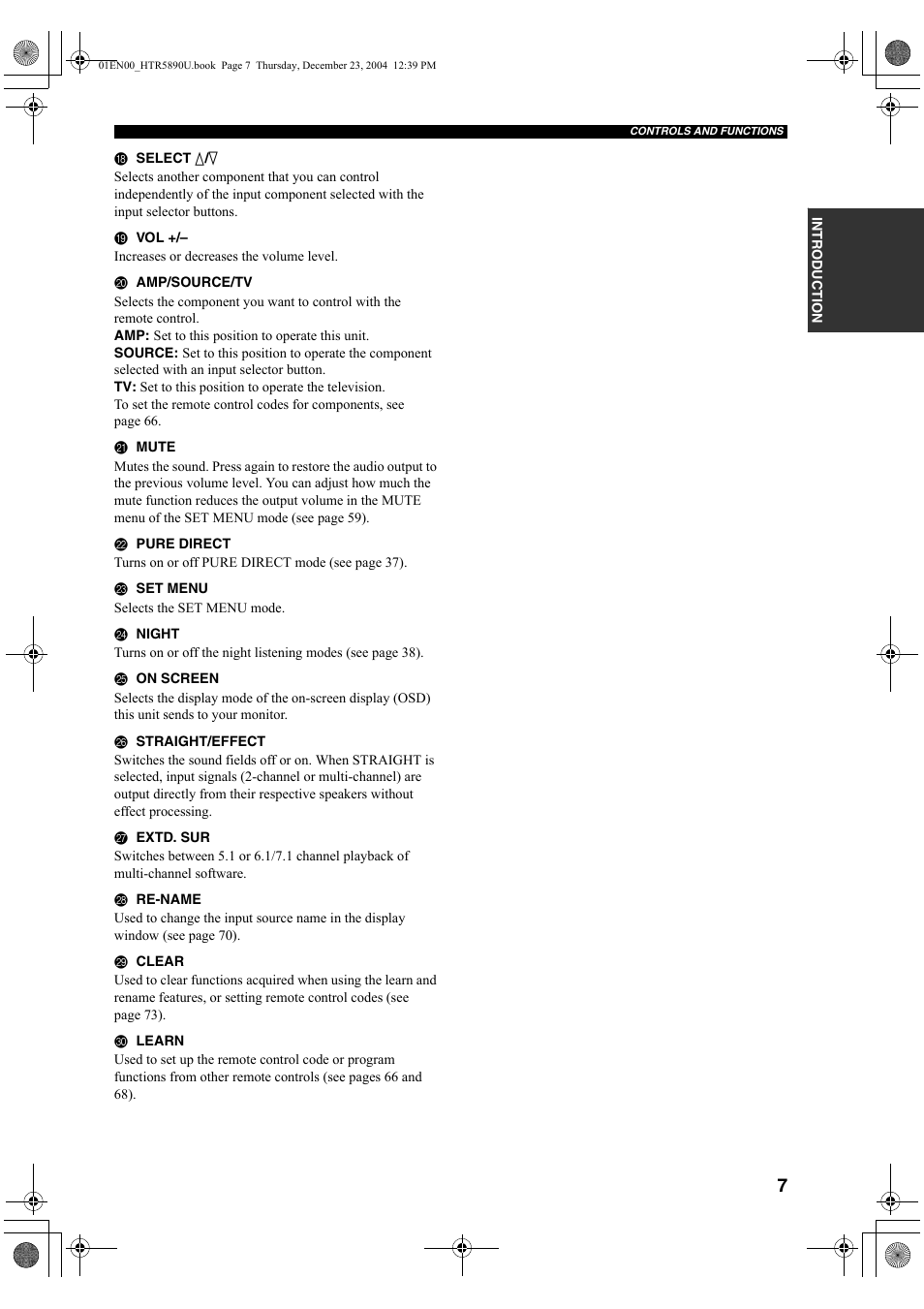 Yamaha htr-5890 User Manual | Page 11 / 104