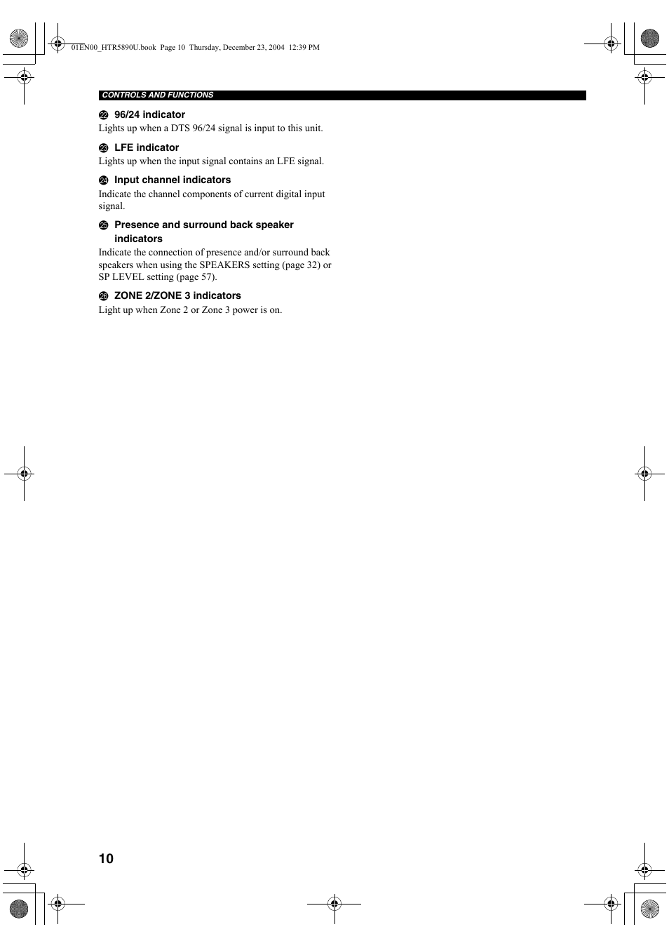Yamaha htr-5890 User Manual | Page 14 / 104