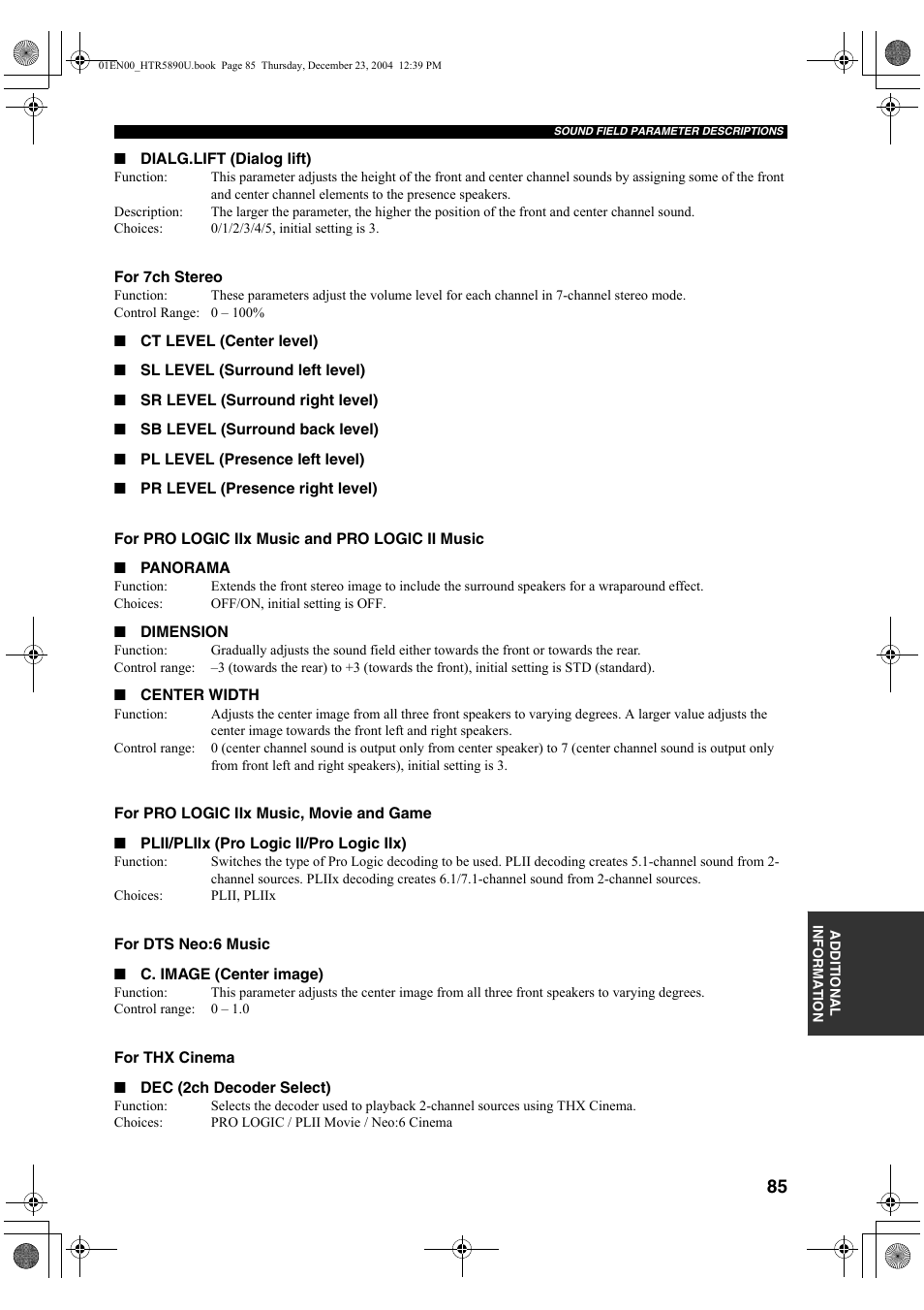 Yamaha htr-5890 User Manual | Page 89 / 104