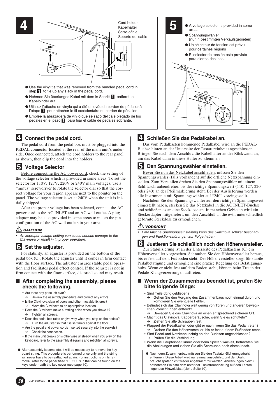 Yamaha Clavinova CLP-930 User Manual | Page 58 / 66