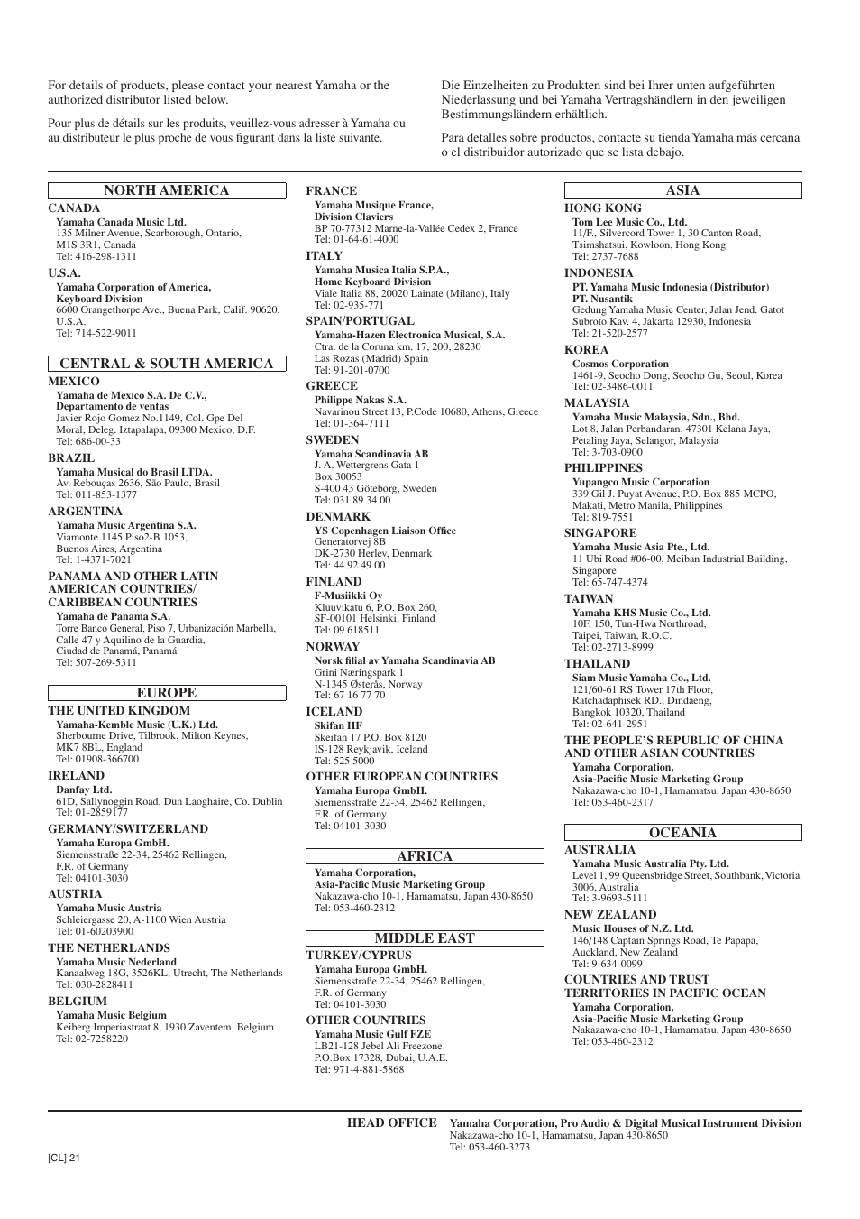 Yamaha Clavinova CLP-930 User Manual | Page 65 / 66