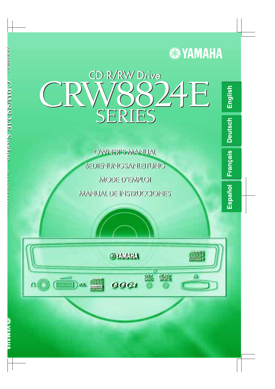 Yamaha CD Recordable/Rewritable Drive CRW8824E-NB User Manual | 45 pages