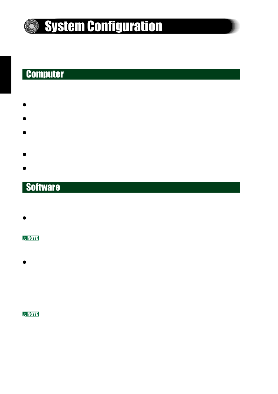 System configuration, Computer, Software | Yamaha CD Recordable/Rewritable Drive CRW8824E-NB User Manual | Page 11 / 45