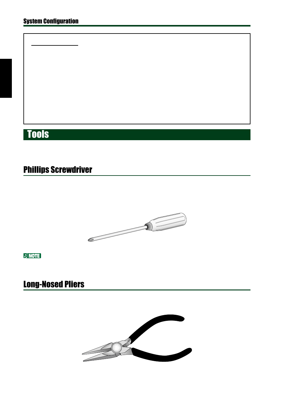 Tools, Phillips screwdriver, Long-nosed pliers | Yamaha CD Recordable/Rewritable Drive CRW8824E-NB User Manual | Page 13 / 45