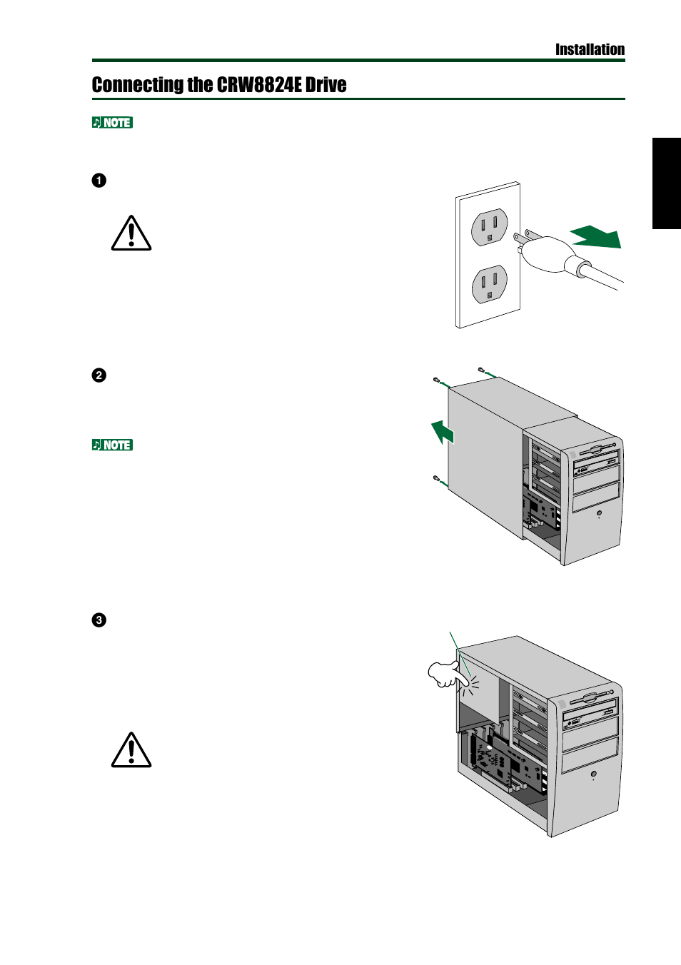 Connecting the crw8824e drive | Yamaha CD Recordable/Rewritable Drive CRW8824E-NB User Manual | Page 18 / 45