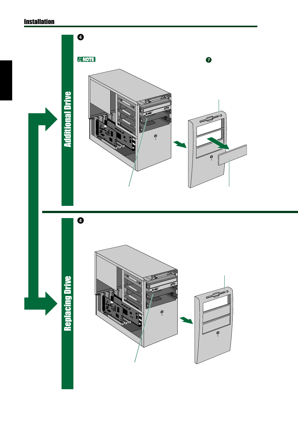 Additional drive replacing drive | Yamaha CD Recordable/Rewritable Drive CRW8824E-NB User Manual | Page 19 / 45