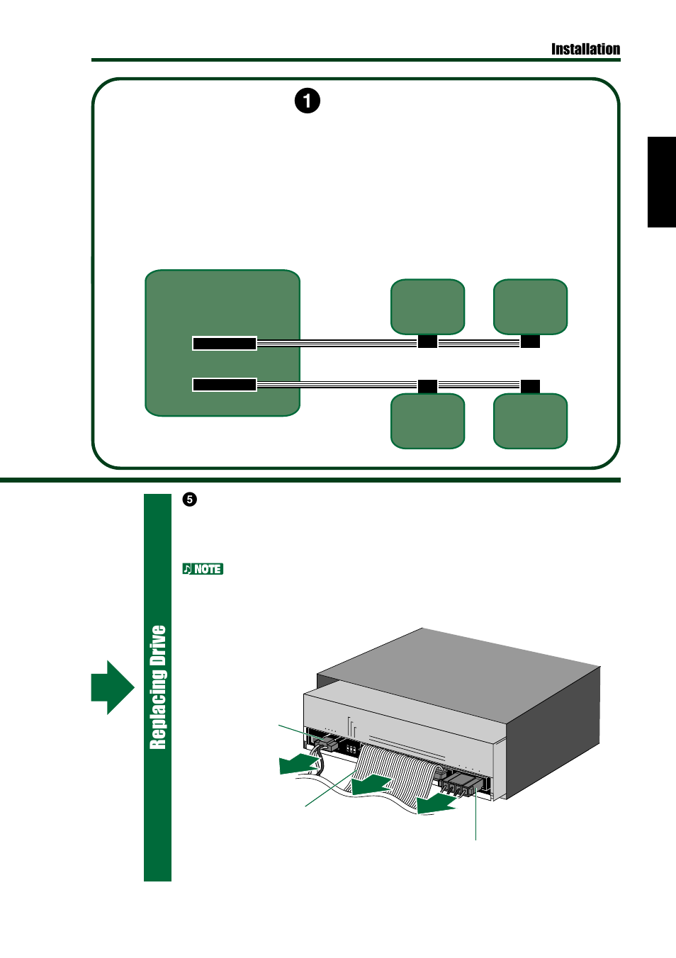 About ide, Additional drive replacing drive, Installation | Ide connectors on the motherboard | Yamaha CD Recordable/Rewritable Drive CRW8824E-NB User Manual | Page 20 / 45