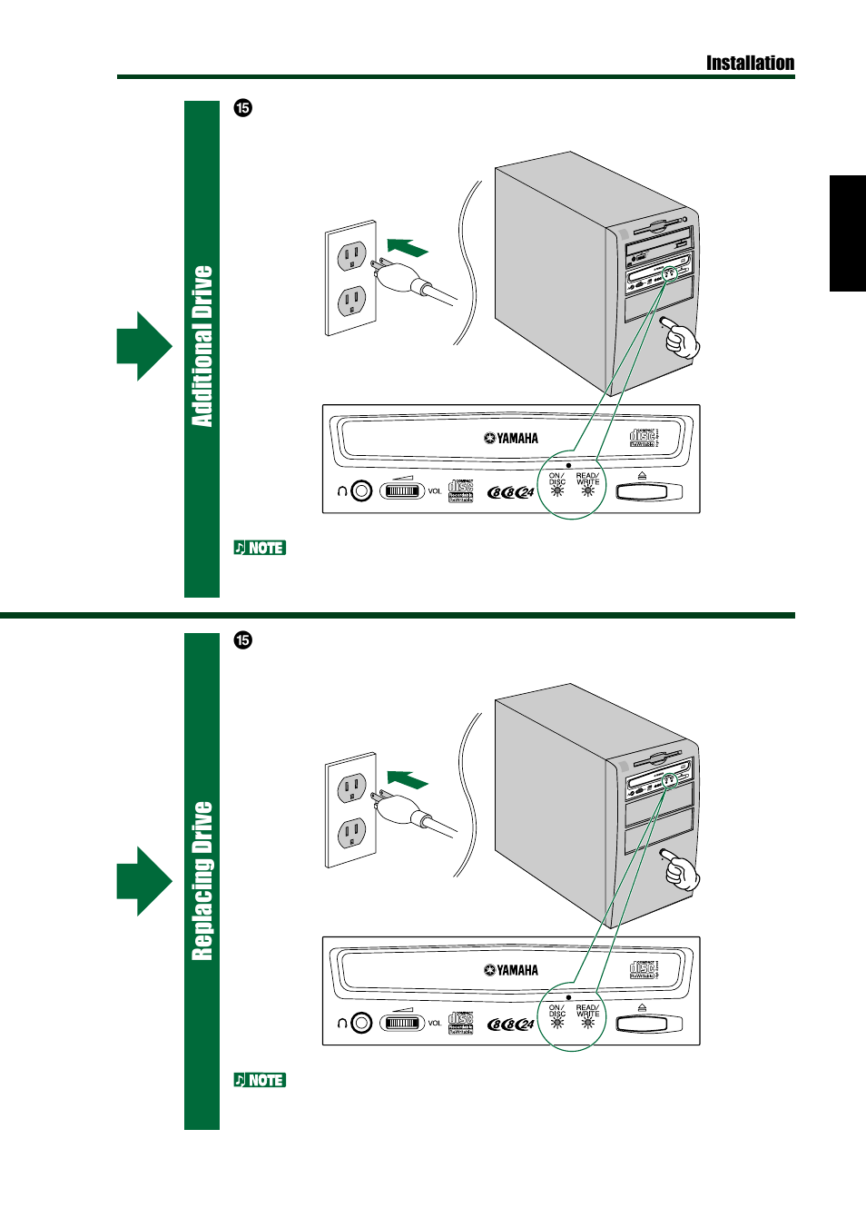 Additional drive replacing drive | Yamaha CD Recordable/Rewritable Drive CRW8824E-NB User Manual | Page 30 / 45