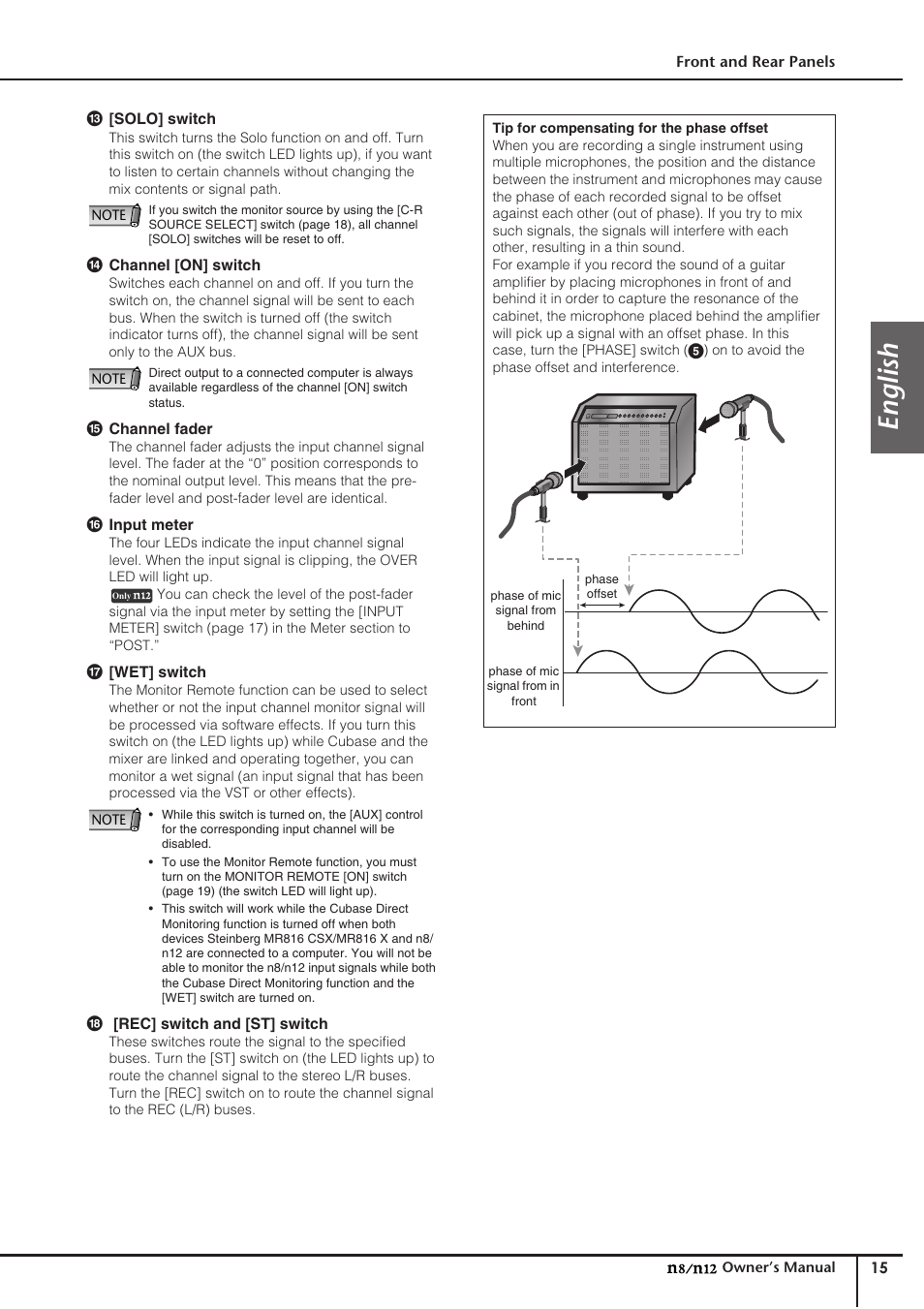 English | Yamaha DIGITAL MIXING STUDIO N8 User Manual | Page 15 / 66