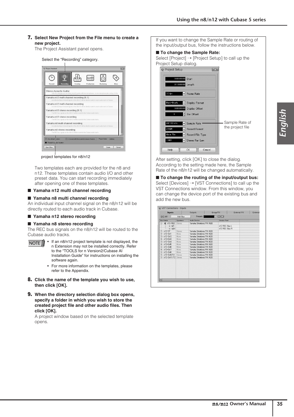 English | Yamaha DIGITAL MIXING STUDIO N8 User Manual | Page 35 / 66