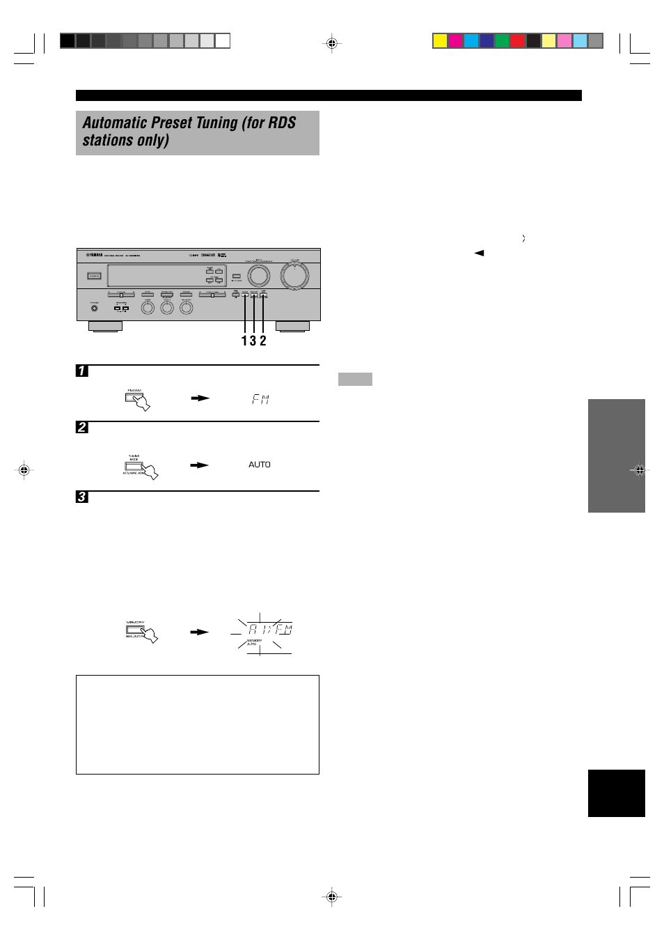 Automatic preset tuning (for rds stations only), 21 3 ■ automatic preset tuning options, When automatic preset tuning is completed | Yamaha HTR-5230RDS User Manual | Page 29 / 50