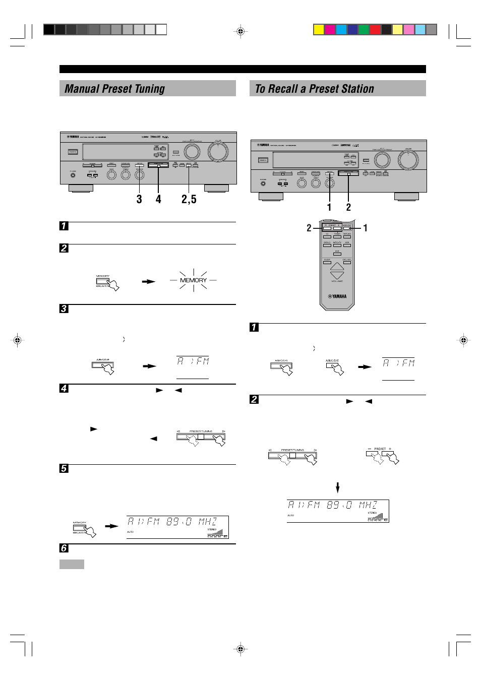 32,5 4 manual preset tuning | Yamaha HTR-5230RDS User Manual | Page 30 / 50