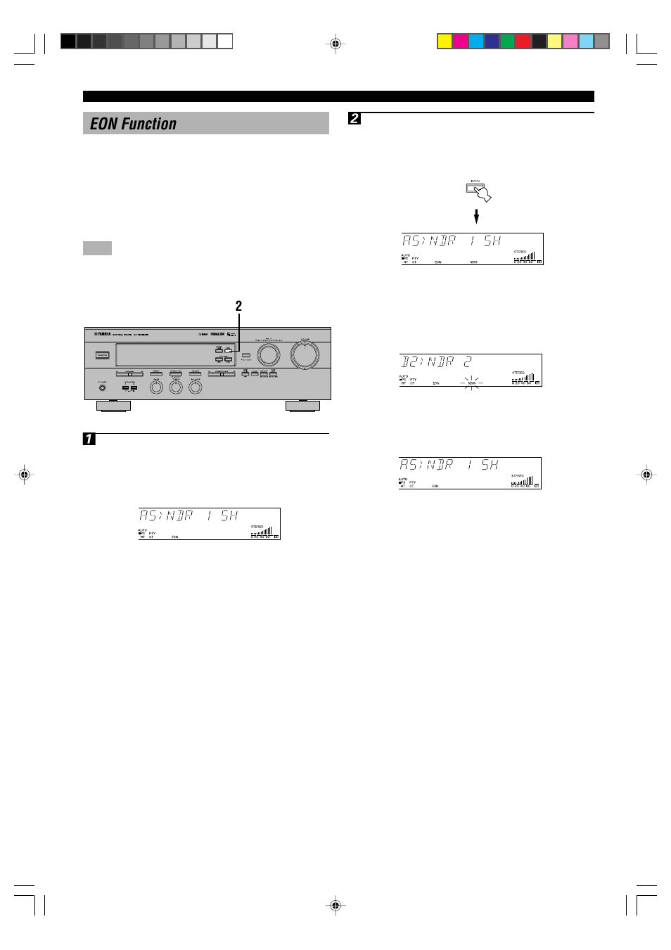 32 eon function | Yamaha HTR-5230RDS User Manual | Page 34 / 50