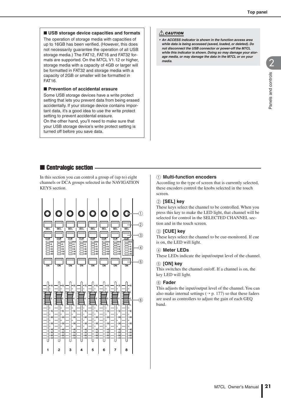 Centralogic section (p. 21) | Yamaha M7CL-32 User Manual | Page 21 / 312