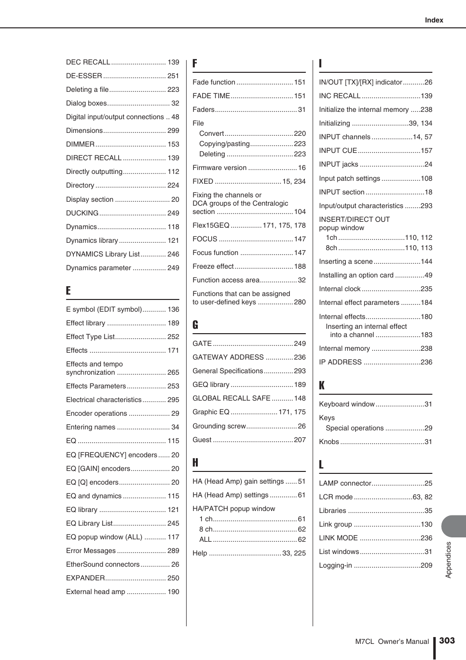 Yamaha M7CL-32 User Manual | Page 303 / 312