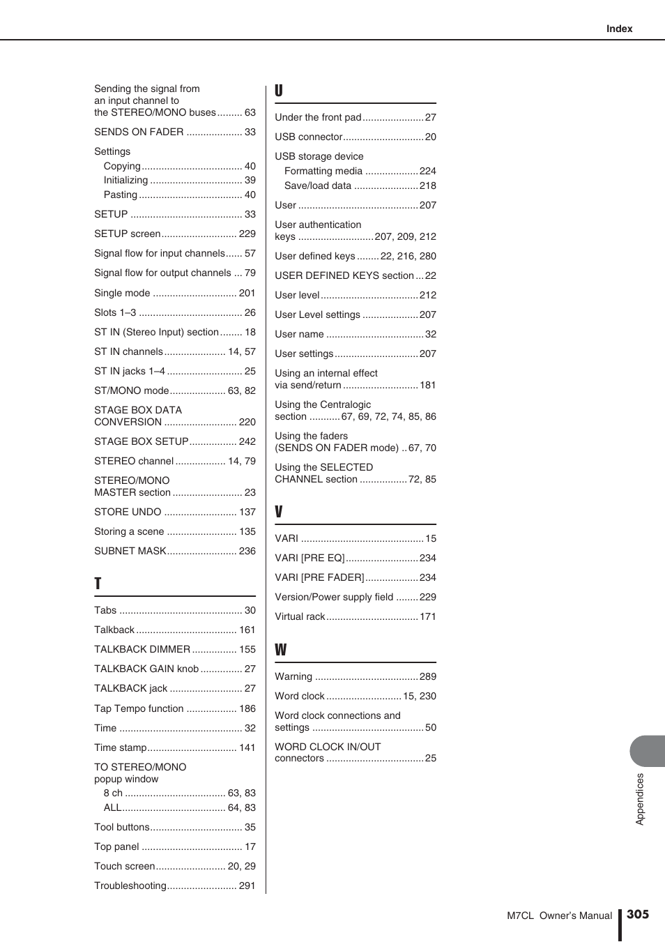 Yamaha M7CL-32 User Manual | Page 305 / 312