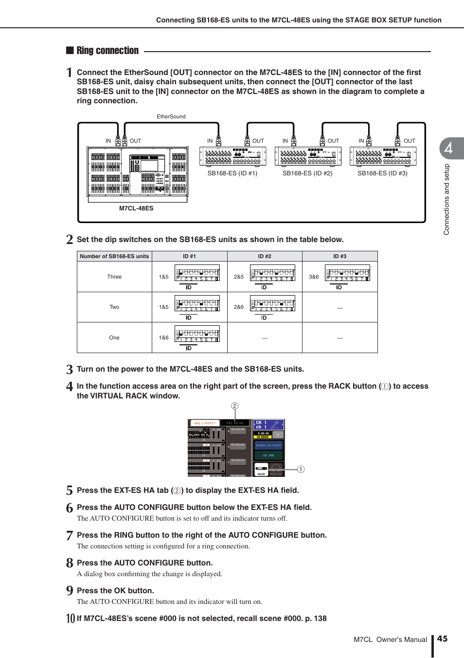 Ring connection | Yamaha M7CL-32 User Manual | Page 45 / 312