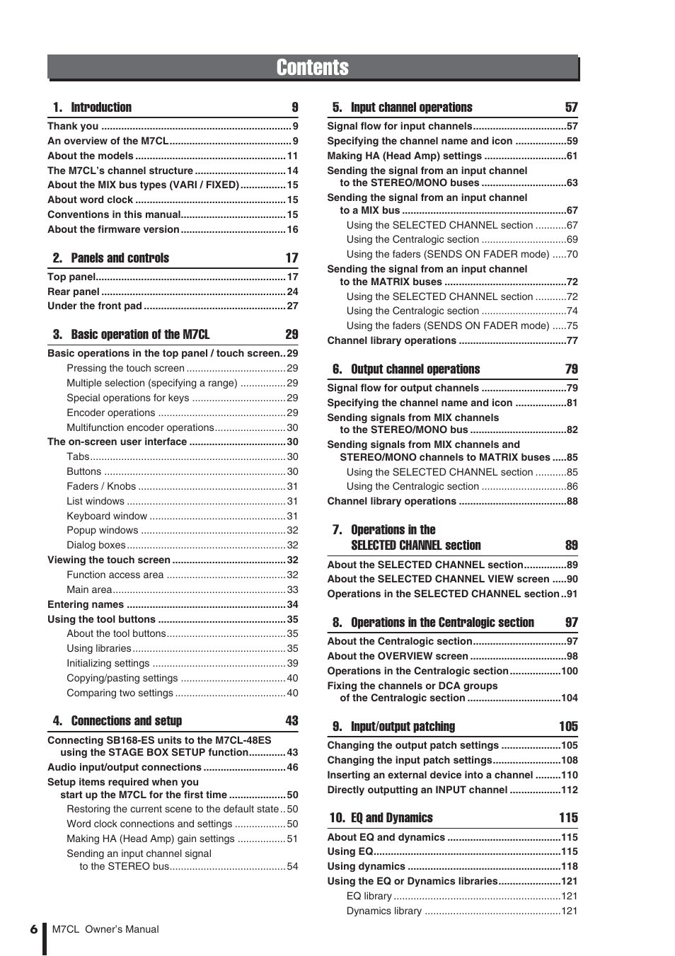 Yamaha M7CL-32 User Manual | Page 6 / 312