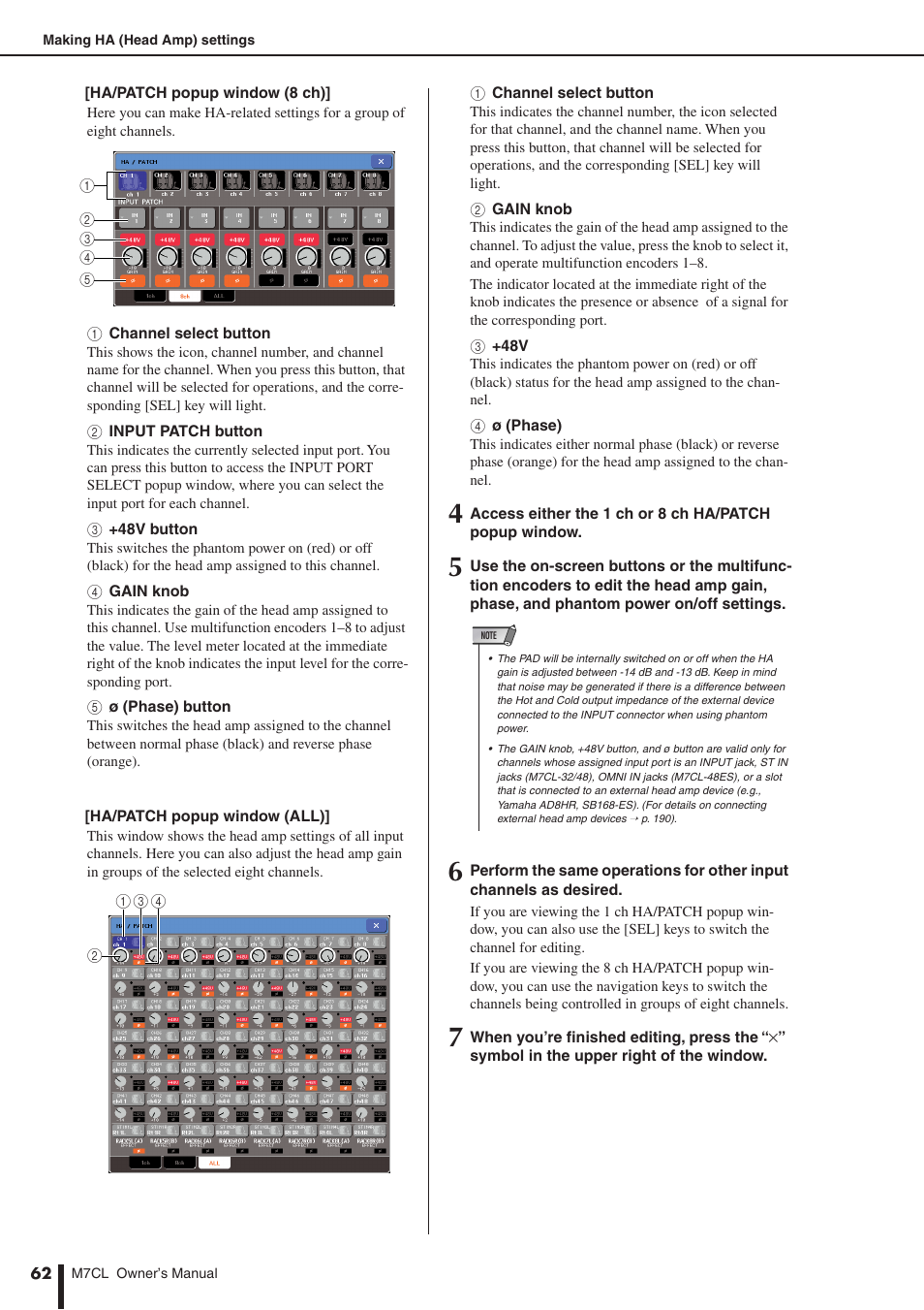 Yamaha M7CL-32 User Manual | Page 62 / 312