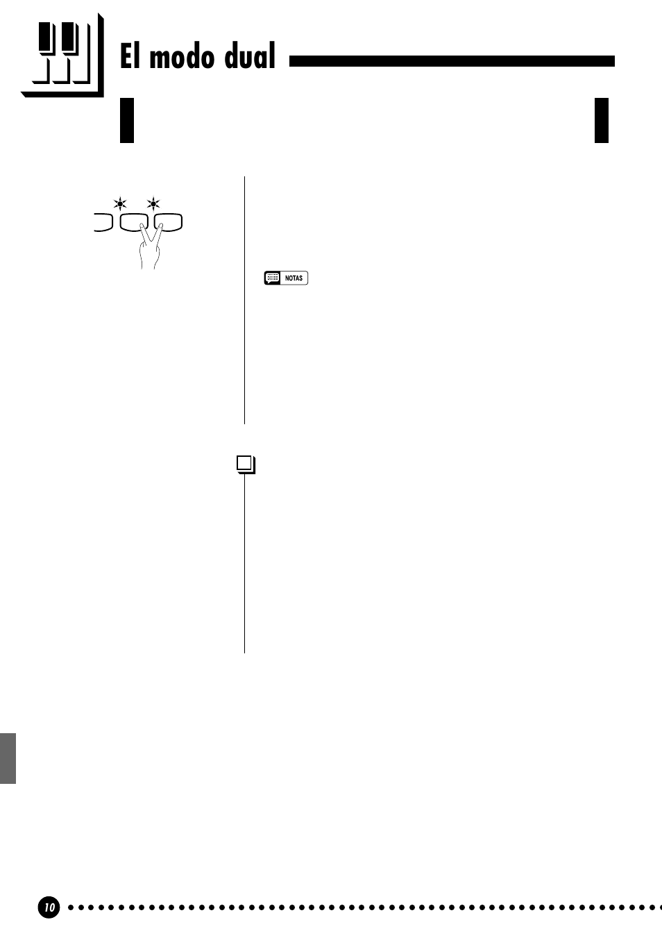 El modo dual, Otras funciones del modo dual | Yamaha CLP-411 User Manual | Page 13 / 56