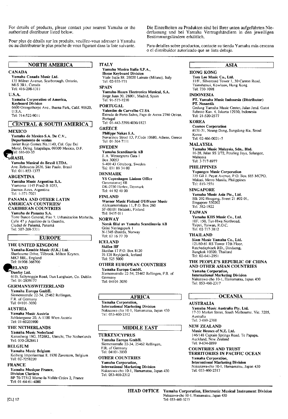 Yamaha CLP-411 User Manual | Page 55 / 56