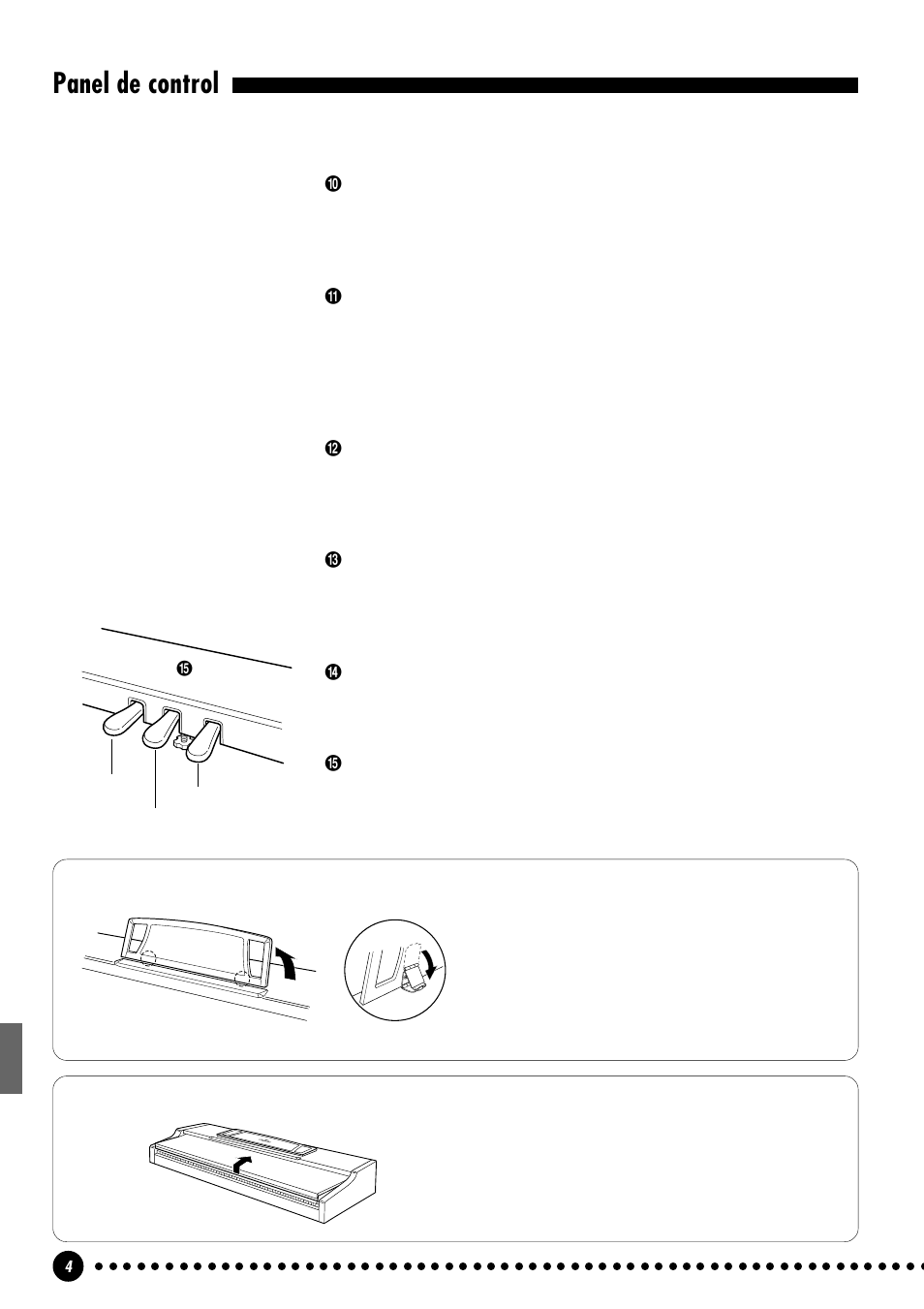 Panel de control | Yamaha CLP-411 User Manual | Page 7 / 56