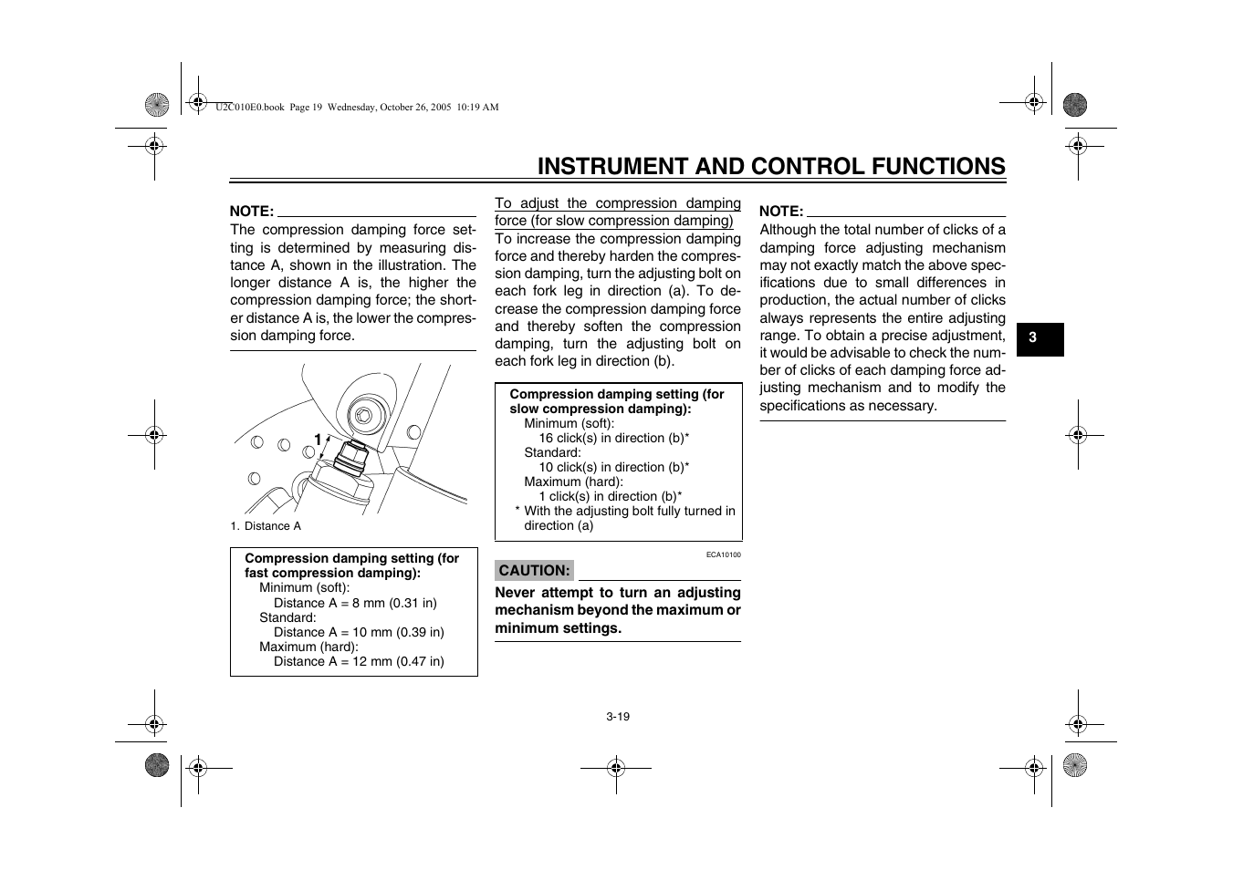 Instrument and control functions | Yamaha YZFR6V(C) User Manual | Page 37 / 116