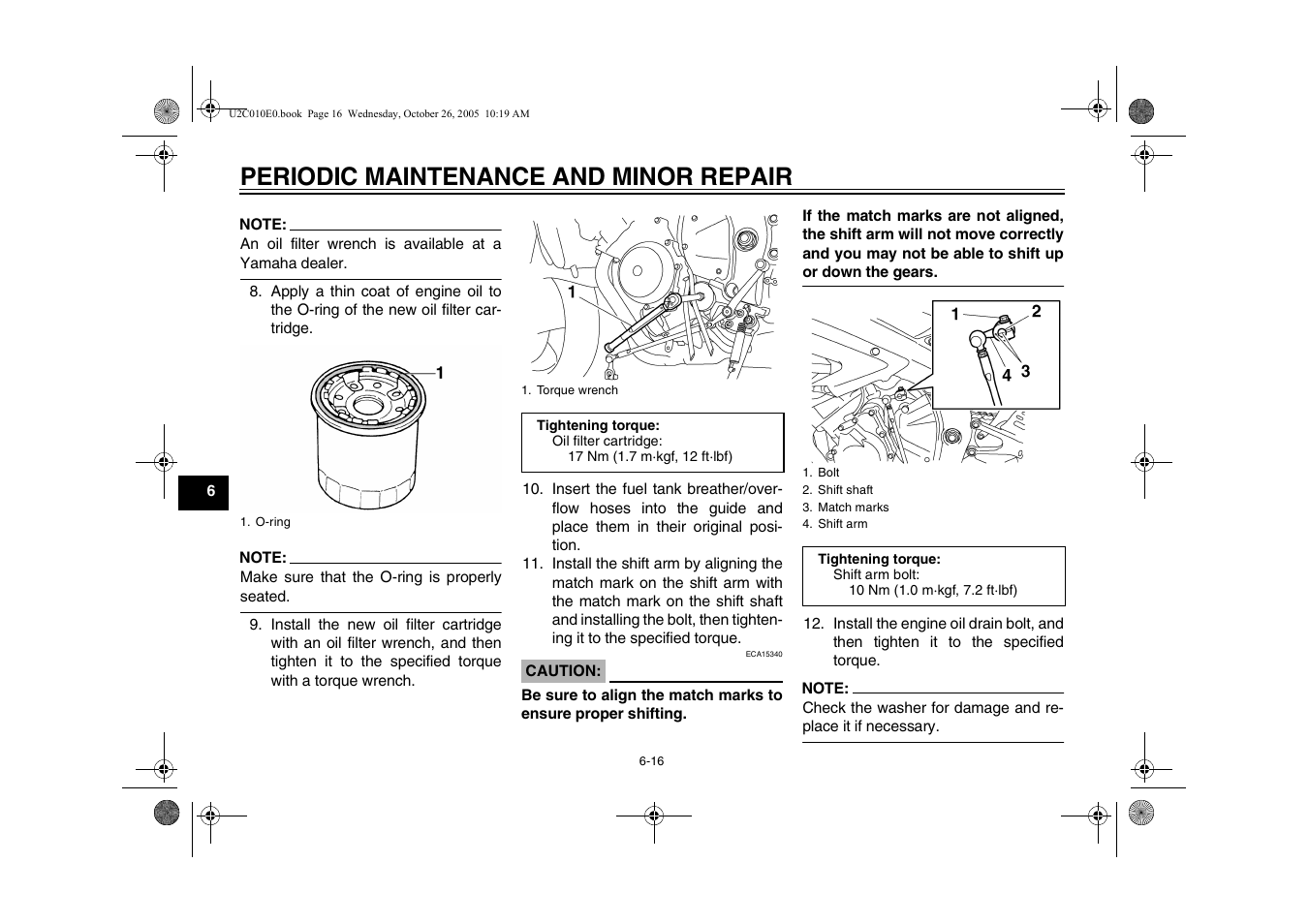 Periodic maintenance and minor repair | Yamaha YZFR6V(C) User Manual | Page 66 / 116