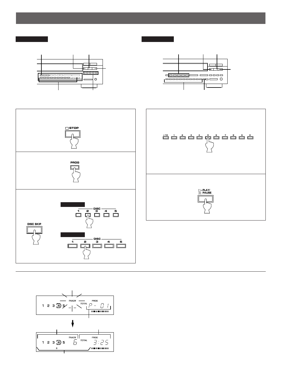 Program play | Yamaha CDC-845 User Manual | Page 12 / 24