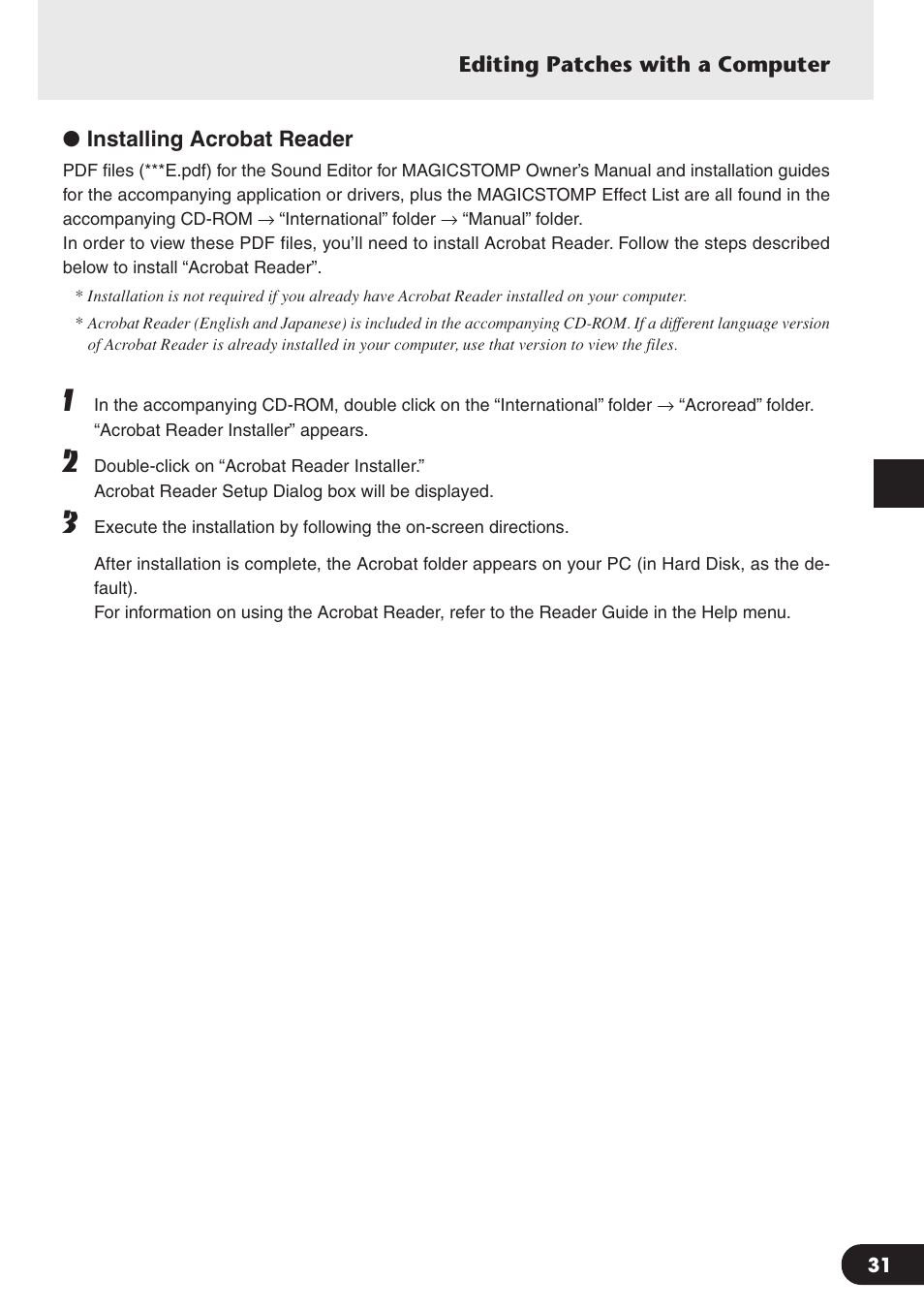 Yamaha Magicstomp BASS EFFECTS PROCESSOR User Manual | Page 31 / 35