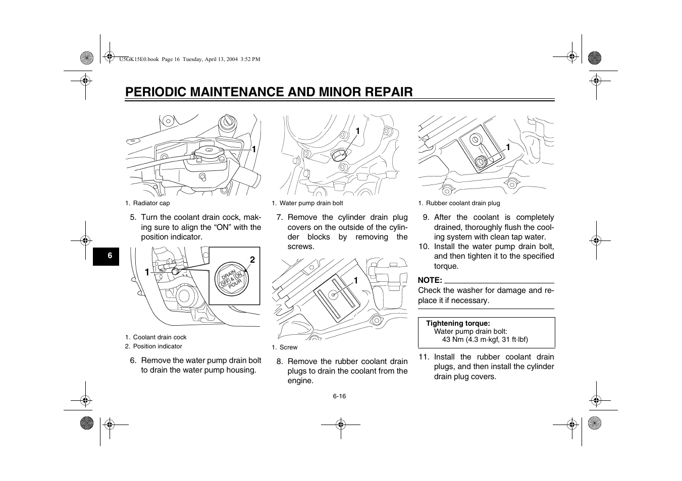 Periodic maintenance and minor repair | Yamaha VMX EAU10041 User Manual | Page 56 / 101