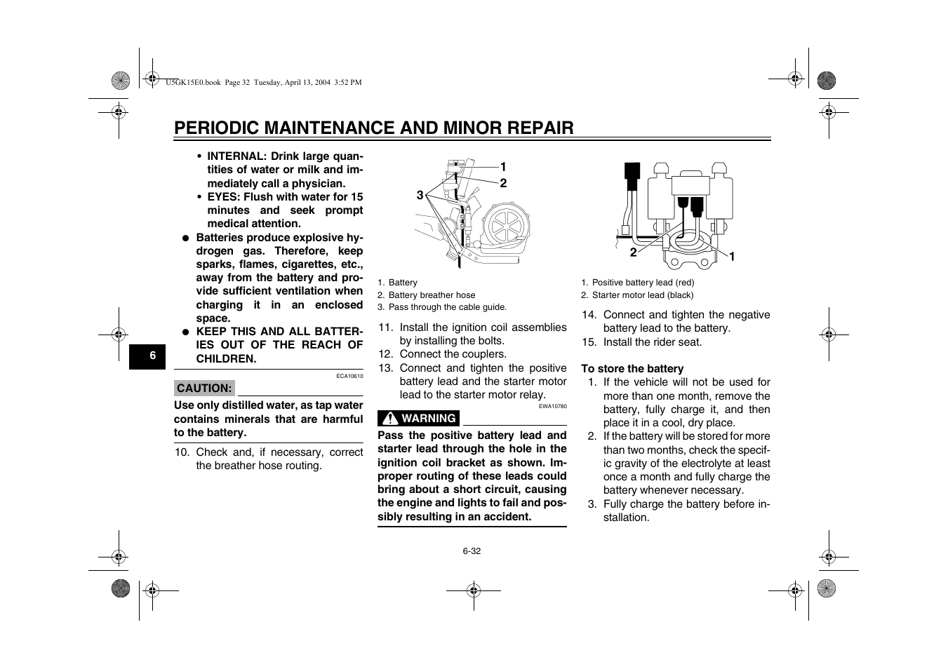 Periodic maintenance and minor repair | Yamaha VMX EAU10041 User Manual | Page 72 / 101