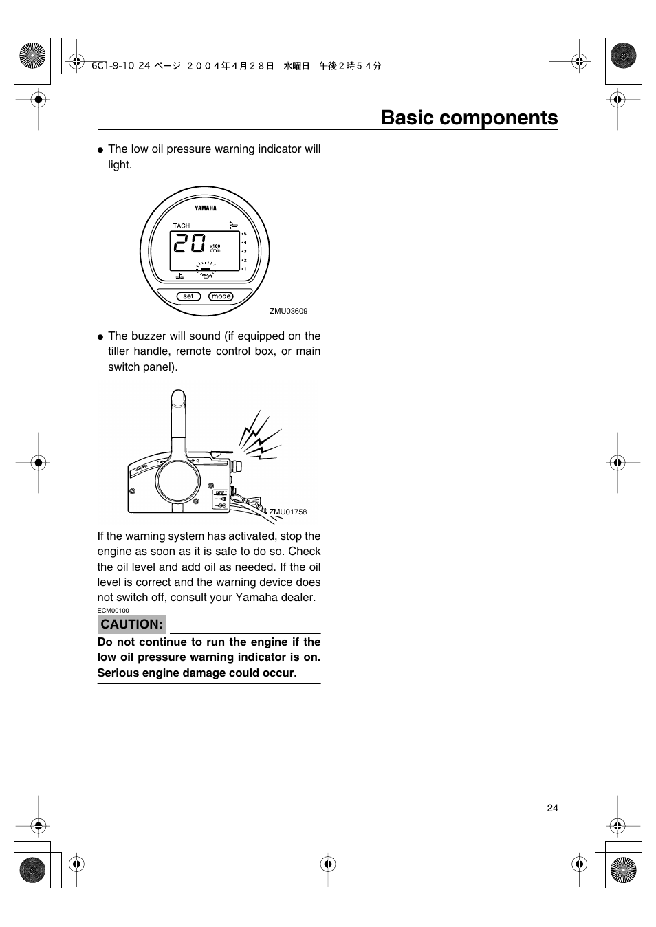 Basic components | Yamaha T50D User Manual | Page 29 / 79