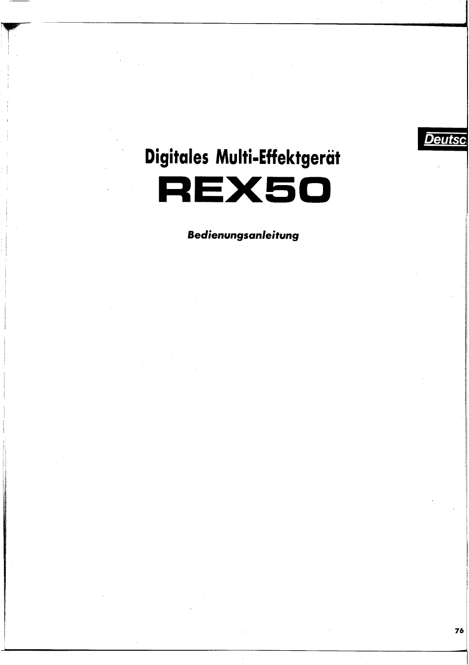 Digitales multi-effektgerät | Yamaha REX50 User Manual | Page 77 / 115