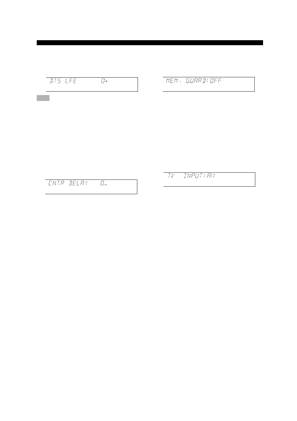 Mem. guard (locking the settings) | Yamaha DSP-A5 User Manual | Page 34 / 63