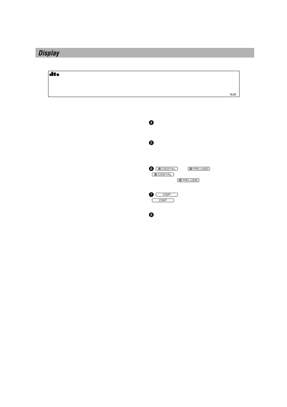 6display | Yamaha DSP-A5 User Manual | Page 8 / 63