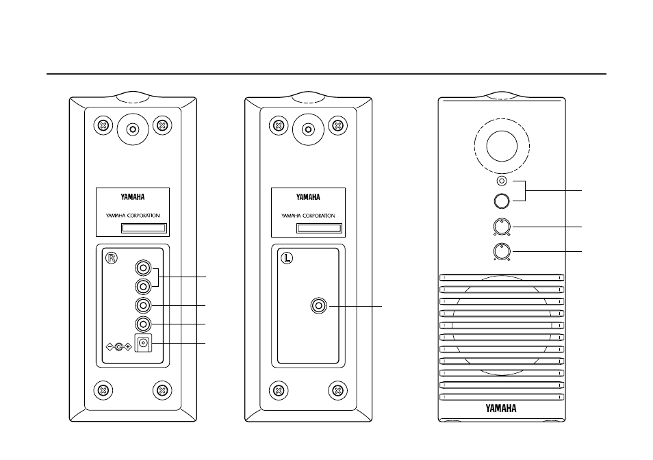 Front & rear panel | Yamaha YST-M5 User Manual | Page 3 / 6
