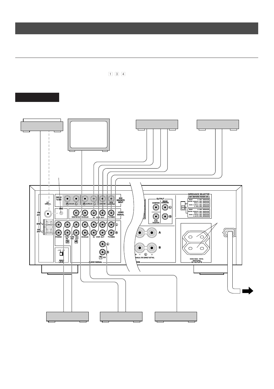Connections, Connections with other components, Rx-v493rds | See the next page | Yamaha RX-V393RDS User Manual | Page 8 / 46